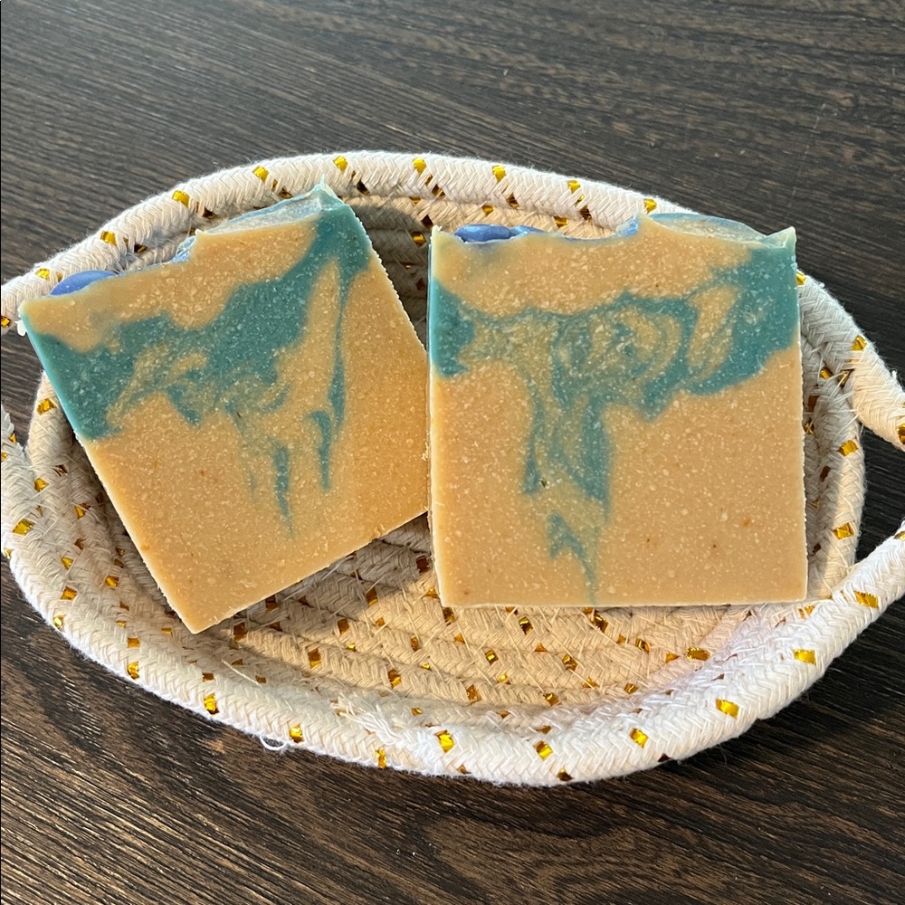 Blueberry Thyme Goat Milk Soap Deluxe Bar Set - Picture 3 of 7